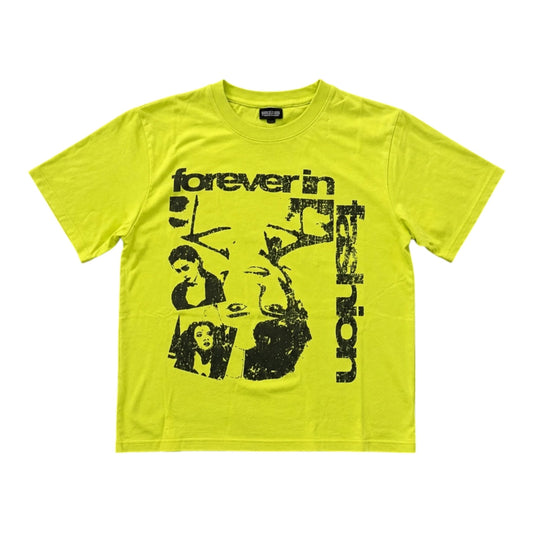 GREEN DISTRESSED GRAPHIC T SHIRT (GREEN) - Forever in fashion