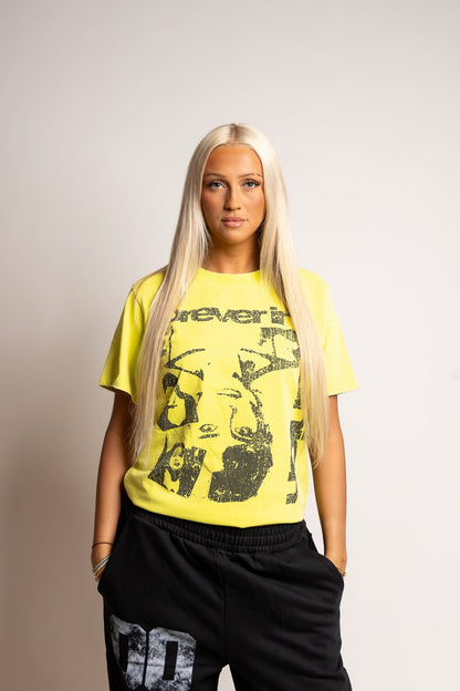 GREEN DISTRESSED GRAPHIC T SHIRT - Forever in fashion