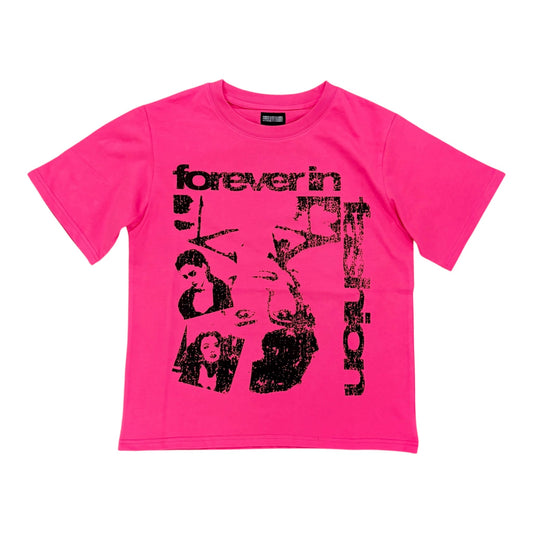Pink graphic t shirt - Forever in fashion