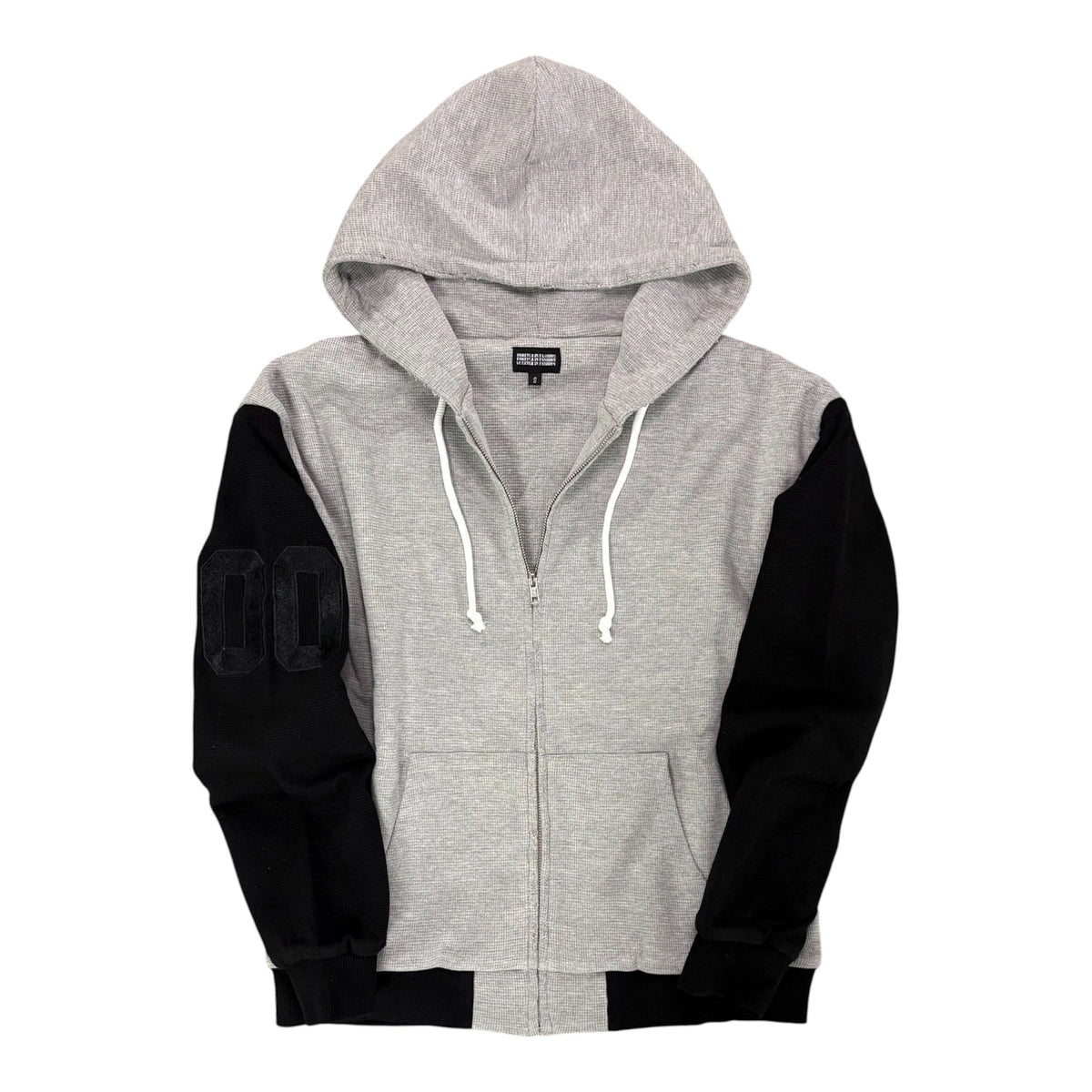 Two tone waffle zip up - Forever in fashion